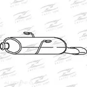 Redback Mufflers Bolt-On to suit Peugeot 206 1.4,1.6,2.0L 9/99-07 Cabriol - M8215