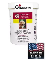 Gimborn MC KWIK STOP Bleeding STYPTIC POWDER Pet Grooming Groomer*BULK 6 oz SIZE