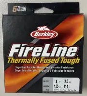 BERKLEY FIRELINE THERMALLY FUSED TOUGH 8 LB 125 YRDS SMOKE COLOR BRAID