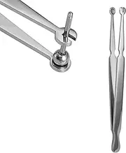 [scalingscal] Piercing Pliers, Piercing Tool, Piercing Ball Holder Pliers, Jewellery Changing Tool, Pliers Easy and Convenient Change for Cartilage Nose Labret and Helix Piercings, 1, Stainless Steel, Orange agate