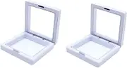 Yardenfun 2Pcs Portable Guzheng Pipa Nail Organizers Transparent Storage Holders for Manicure Earring Boxes and Wear Resistant Design Easy Open and Close