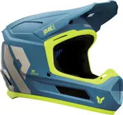 Thor Fleet Forge, motocross helmet youth , color: Matt Blue/Grey/Neon-Yellow , size: M