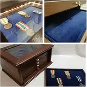 Wooden Cabinet for Lapel Pins, Medals, Badges or Other Items