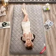 Futon Mattress, Portable Sleeping pad, Soft and Breathable Portable roll-up Mattress, Thick Folding Sleeping pad for Student Dormitory Bed.(Gray,150 * 200CM)