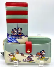 NEW Our Universe Disney Mickey Mouse & Friends Skiing Zip Wallet & Cardholder