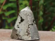 Rough & Polished Pyrite Crystal Generator Fools Gold 78 Grams 45mm Tall