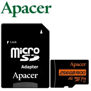 【Apacer 宇瞻】256GB microSDXC TF U3 V30 A2 記憶卡(支援4K Ultra HD)