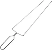 Stainless Steel Grill Fork Shaped Meat Skewers for Barbecue Scald Long Handle for Camping and Outdoor Cooking Durable Kitchen Roasting Tool