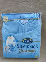 Halo Sleep Sack Swaddle Micro Fleece Blanket Blue Baby 3-6 Mos NEW
