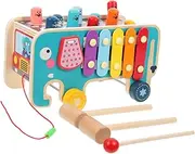 WESIEVYA 1 Set Wood Educational Percussion Instrument Wooden Hammer Toy Toys for 2+ Year Old Educational Plaything