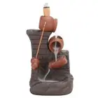 13.5cm Ceramic Backflow Waterfall Incense Burner Buddha Censer Home Decoration