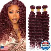 8 10 12 Inch 99J Bundles Burgundy Deep Wave Human Hair Bundles Wine Red Bundl