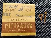 WITTNAUER 11BG Watch Hands Gilt Triangle 20mm part #T70H