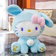 Sanrio Character Hello Kitty Blue Bunny Stuffed Toy Plush 8 Inch (Small)