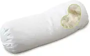 Bean Products Neck Roll Organic Kapok Pillow - 5" x 14" - Organic Cotton Zippered Shell - Made in USA