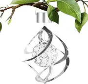 Light Up Wind Chimes – LED Spinner, Solar Lantern | Garden Hanging Lights Outdoor Color Changing Mobile for Balcony Patio Waterproof Nighttime Decoration Party Accent Yard Feature Display Glow