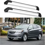 TINIANHHCT Cross Bars Lockable Fits for Buick Envision 2016-2020 with Flush Side Rails Roof Rack Cargo Luggage Carrier, Black+Silver
