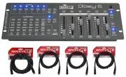 Chauvet DJ Obey 6 Compact Universal 6 Ch. DMX DJ MIDI FX Controller+4 DMX Cables