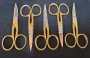 3 3/4" Globemaster Curved Gold Plated Scissors (5 pairs)