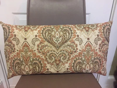Decorative Pillow Cover Luxuries Fabric Brown Green Beige Coral Cream Jacquard
