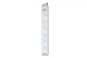 Sansai 6 Way Power Board Outlets Socket w Overload Protection 1m Cord Lead