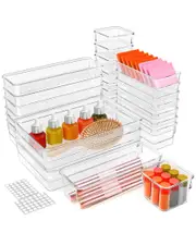 Fresh Fab Finds 25pc Clear Plastic Drawer Organizers