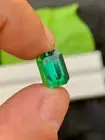 3.95 Ct Forest Green Tourmaline Emerald Cut Natural Loose Gemstone Afghanistan