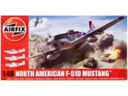 Airfix Level 2 Model Kit North American F-51D Mustang Aircraft 1/48 A05136