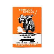 Motorcycle Racing Vintage Advert Man Cave Wall Art #1