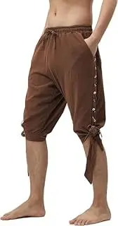 Medieval Retro Pants -Viking Shorts-Men's Pirate Shorts- Renaissance Costume Trousers