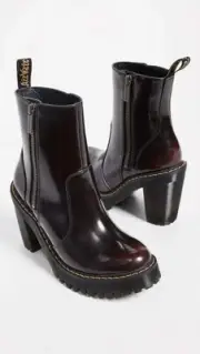 SOLD OUT Dr. Martens Cherry Red Magdalena II Ankle Boots Women's Size 9M