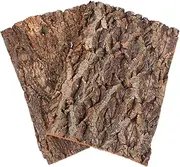 Ipetboom 2pcs Reptile Cork Terrarium Background Reptile Log Hideaway Tree Bark Aquarium Decorations Spider Snail Climber Toys Reptile Hideout Cave for Frog Crested Gecko Fish Shrimp