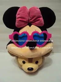 在飛比找Yahoo!奇摩拍賣優惠-日本東京迪士尼disney限定米妮眼鏡大頭造型帽