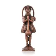 Antique Finish Copper Lord Hanuman Standing Idol Statue for Home/Office (6.5 cm)