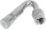 X AUTOHAUX Tire Valve Extension Stem Adaptor, 45 Degree Stem Extender Pipes Universal for Car Truck Bike Trailer RV Durable Chrome Plating Silver Tone