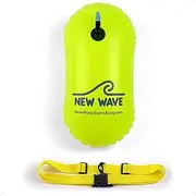 New Wave Swim Bubble for Open Water Swimmers and Triathletes - Be Bright, Be Seen & Be Safer with New Wave While Swimming Outdoors with This Safety Swim Buoy Tow Float