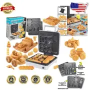 Electric Car-Shaped Waffle Maker with Non-Stick Plates - Family Fun Breakfast