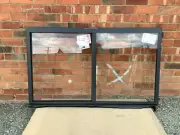 860h x 1450w NEW Aluminum Sliding window TEXTURA® MONUMENT GREY Clear Float