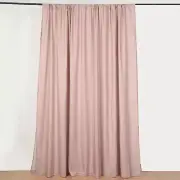 DUSTY ROSE 10 ft x 10 ft Polyester Sheer Chiffon Dual Layer CURTAIN Rod Pockets