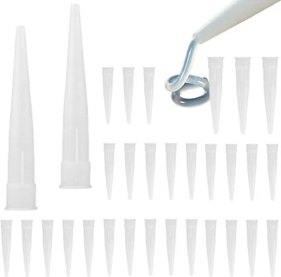 100 Plastic Caulking Gun extender Caulk Nozzle Tip Tool for Sausage Caulking Gun