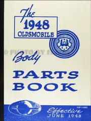 Oldsmobile Body Parts Book 1939 1940 1941 1942 1946 1947 1948 Olds Illustrated