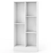 Costway5-Cube Freestanding Storage Bookshelf with 2 Anti-Tipping Kits-White