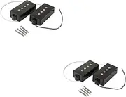 Totority 8 Strings Easy Install Electric Bass Pickups Set for Bass Guitar Bridge Neck Pickup Open Style