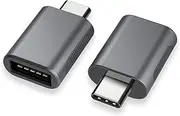 nonda USB C to USB Adapter(2 Pack), USB-C to USB 3.0 Adapter, USB Type-C to USB, Thunderbolt 4/3 to USB Female Adapter OTG for MacBook Pro2021, MacBook Air 2020, iPad Pro 2021, and More(Space Gray)