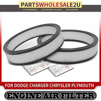 2pcs Engine Air Filter for Dodge Challenger Polara Chrysler Dodge Fargo Plymouth (for: Chrysler)