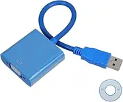 POPETPOP to Adapter Cable for Setup External Video Converter for Supports Cloning Extending Displays Easy to Use Blue