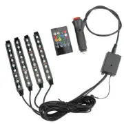 RGB LED Car Interior Floor Light Strip Atmosphere Decorative Lamp Remote Control (for: Chevrolet)