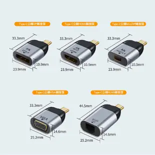 Type-C轉HDMI/RJ45/VGA/miniDP/DP轉接頭｜4K/8K｜高清轉接/手機轉接/平板轉接/轉接大螢幕