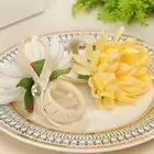4pcs Napkin Holder Table Decor Safe Hollow Out Flower Ring Napkin Holder