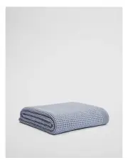 [Country Road] Monti Australian Cotton Waffle Blanket in Ciel Blue